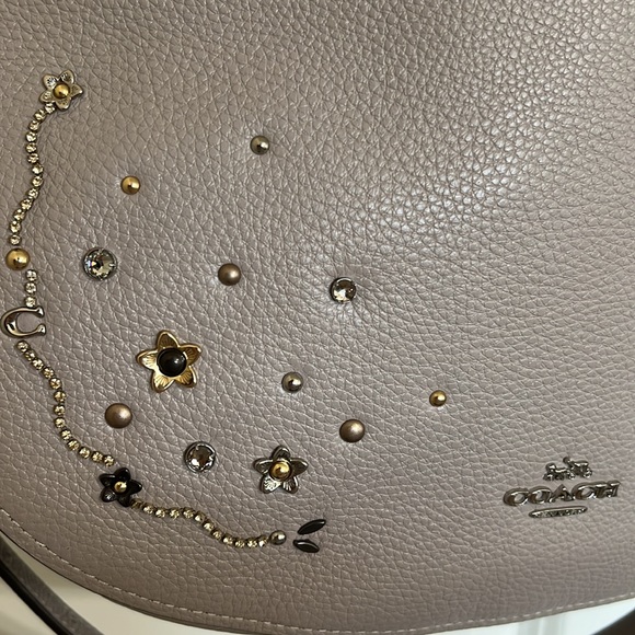 Coach F49127 Elle Hobo in Pebble Leather with Stardust Crystal Rivet - Picture 5 of 11